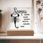 Scorpio Acrylic Plaque
