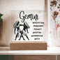 Gemini Acrylic Plaque