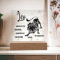 Leo Acrylic Plaque