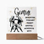 Gemini Acrylic Plaque