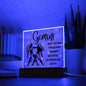 Gemini Acrylic Plaque