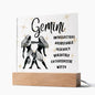 Gemini Acrylic Plaque