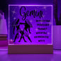 Gemini Acrylic Plaque