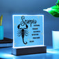 Scorpio Acrylic Plaque