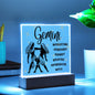 Gemini Acrylic Plaque