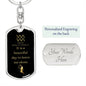 Aquarius Leave Me Alone | Zodiac Dog Tag Keychain