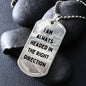 Right Direction | Daily Affirmation Dog Tag