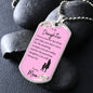 To My Daughter from Mom | Pink Dog Tag