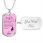 To My Daughter from Mom | Pink Dog Tag