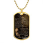 To My Son from Dad | Old Lion Dog Tag