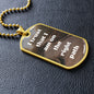 Right Path | Daily Affirmation Dog Tag