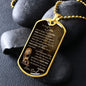 To My Son from Dad | Old Lion Dog Tag