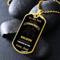 To My Son | Never Forget Dog Tag