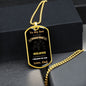 To My Son | Never Forget Dog Tag