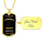 To My Son | Never Forget Dog Tag