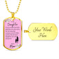 To My Daughter from Mom | Pink Dog Tag