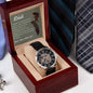 To My Dad from Daughter | True Love Men's Openwork Watch