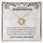 To My Beloved Granddaughter | Always Remember Love Knot Necklace