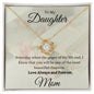 To My Daughter from Mom | Pages Love Knot Necklace