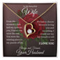 To My Beautiful Wife | Rose Forever Love Necklace
