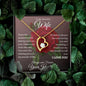 To My Beautiful Wife | Rose Forever Love Necklace