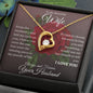 To My Beautiful Wife | Rose Forever Love Necklace