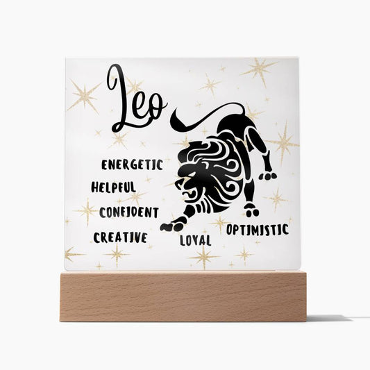 Leo Acrylic Plaque
