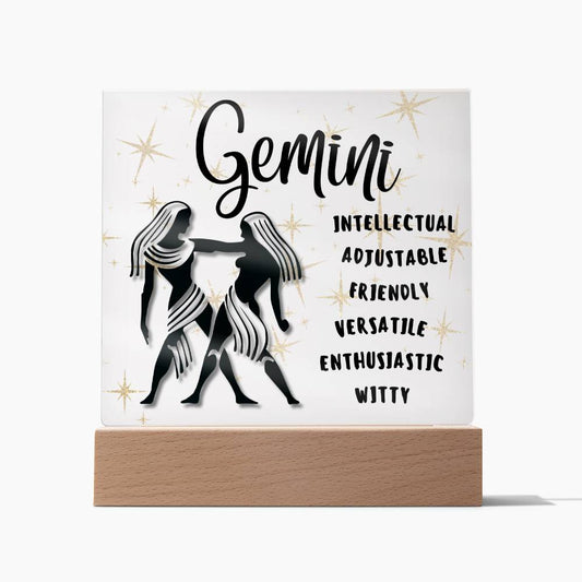 Gemini Acrylic Plaque