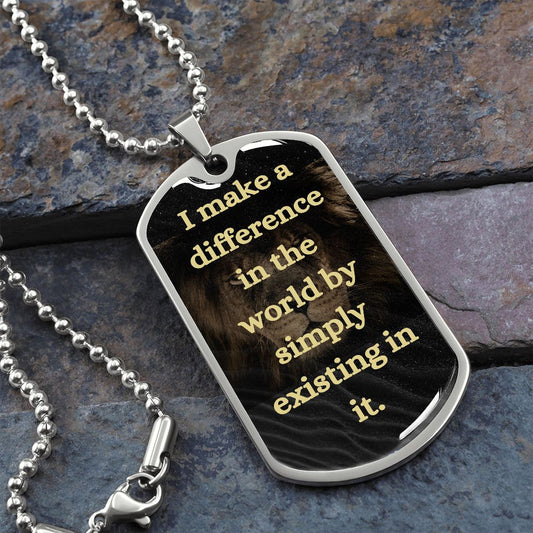 I Make a Difference | Daily Affirmation Dog Tag