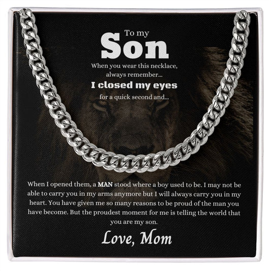 To my Son from Mom | Cuban Link Chain