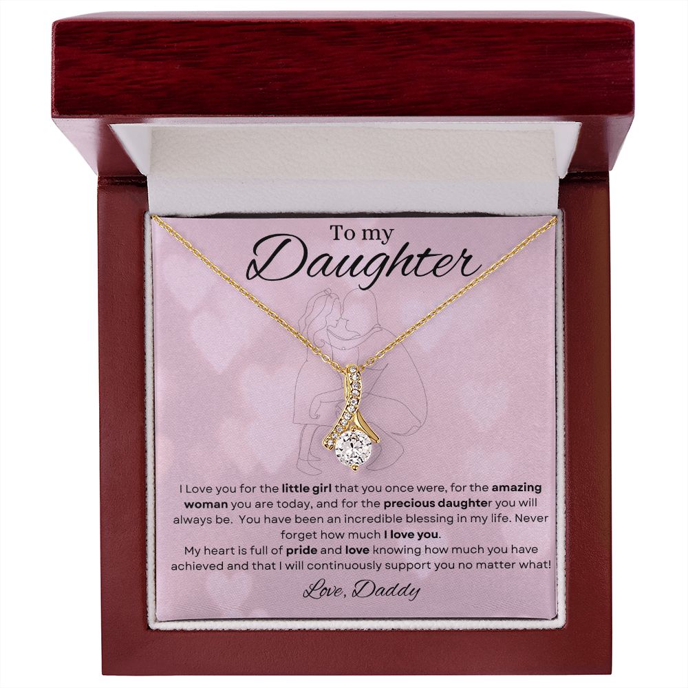 To My Daughter from Daddy | Alluring Beauty Necklace (pink)