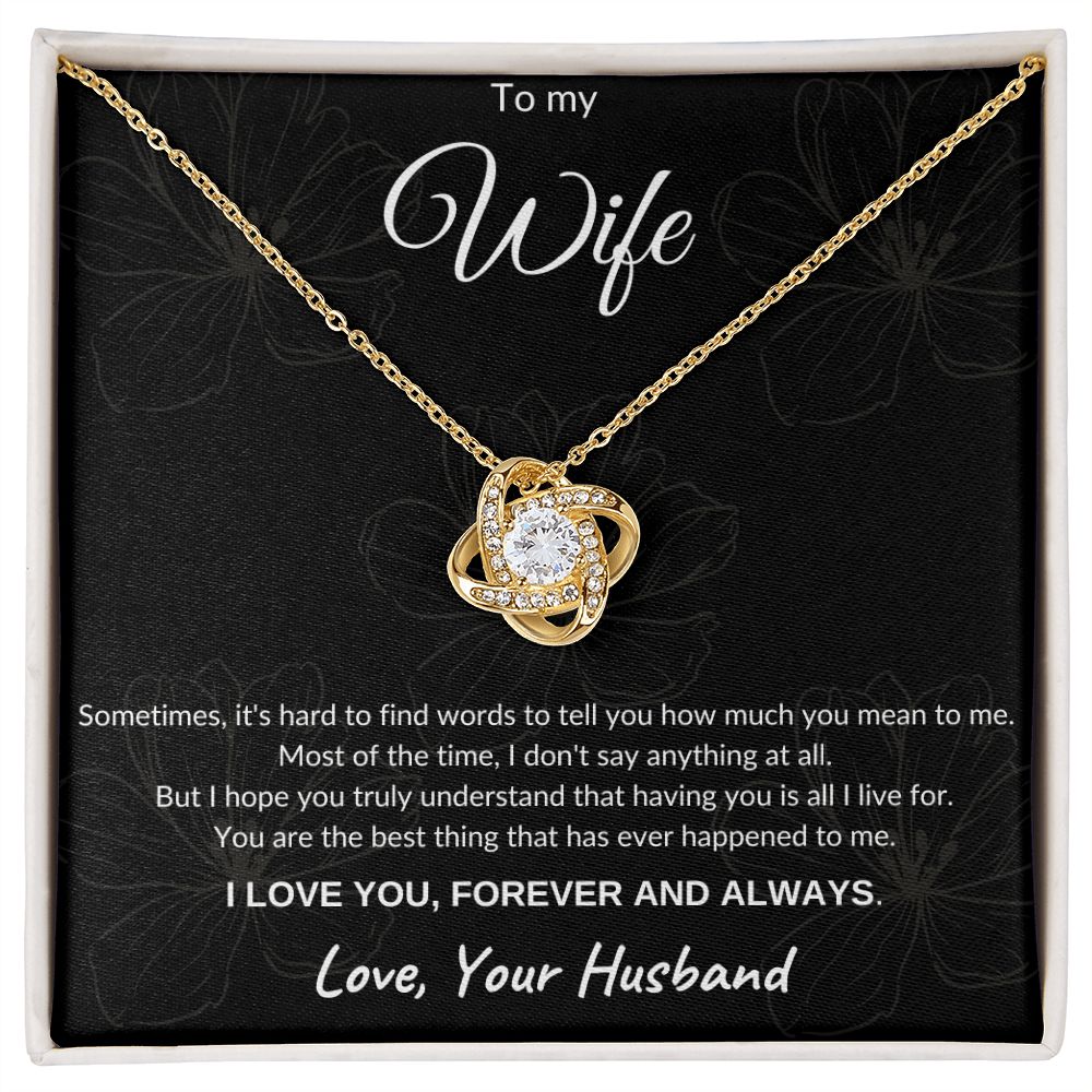 To My Wife | Love Knot Necklace