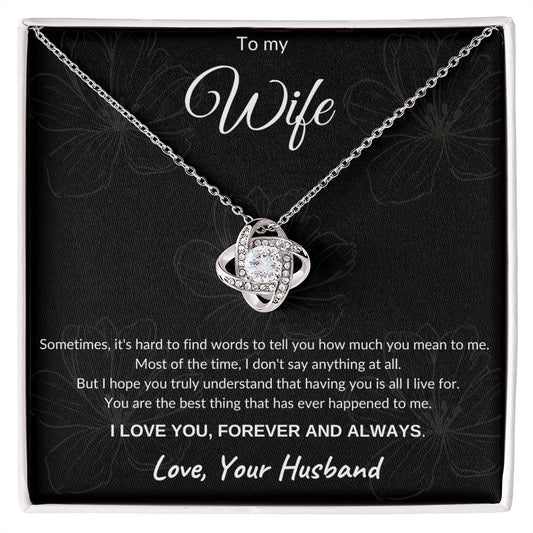 To My Wife | Love Knot Necklace