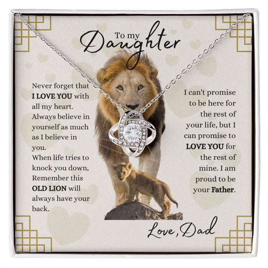 To My Daughter from Dad | Old Lion Love Knot