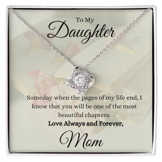 To My Daughter from Mom | Pages Love Knot Necklace