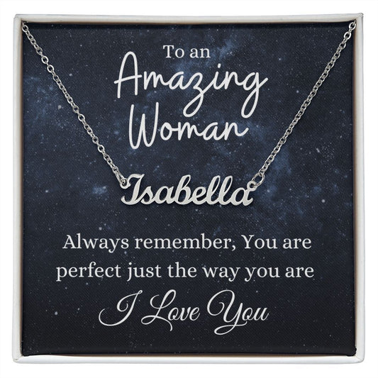 Amazing Woman | Name Necklace