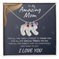 Amazing Mom | Engraved Birthstone Foot