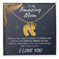 Amazing Mom | Engraved Birthstone Foot