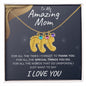 Amazing Mom | Engraved Birthstone Foot