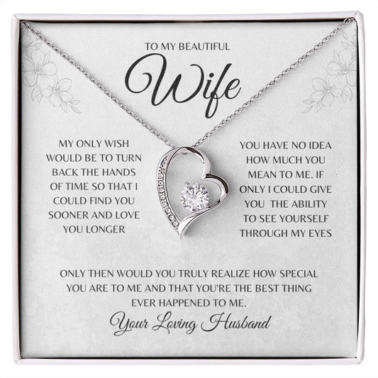 To My Beautiful Wife | Forever Love Necklace