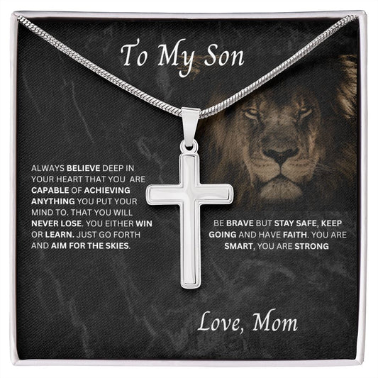 To My Son from Mom | Cross Necklace
